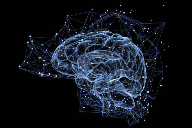 A brain firing off connecting neurons and pathways